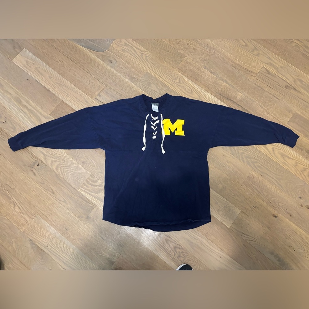 Knights Apparel Navy and Yellow Long Sleeve Tee
